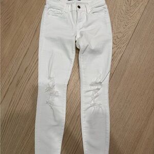 J Brand skinny Women's White Distressed Jeans size 24